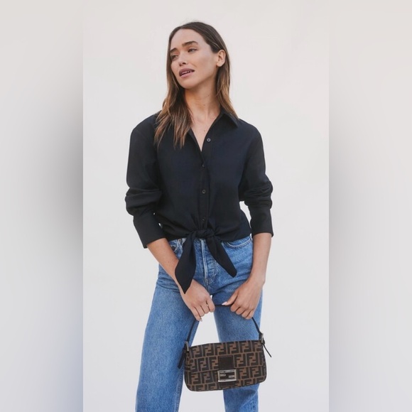 Reformation Tops - Reformation Hansen Tie Front Button-Up Women’s Shirt Size M.